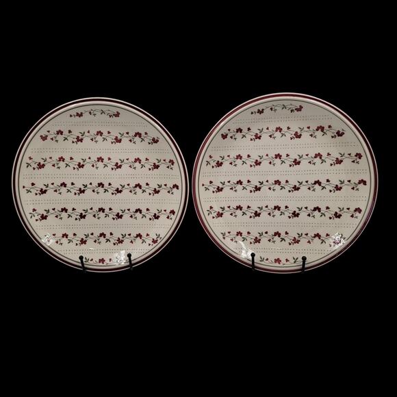 2 Newcor Regency Williamsburg Stoneware Dinner Plates Japan American Country - Picture 4 of 9